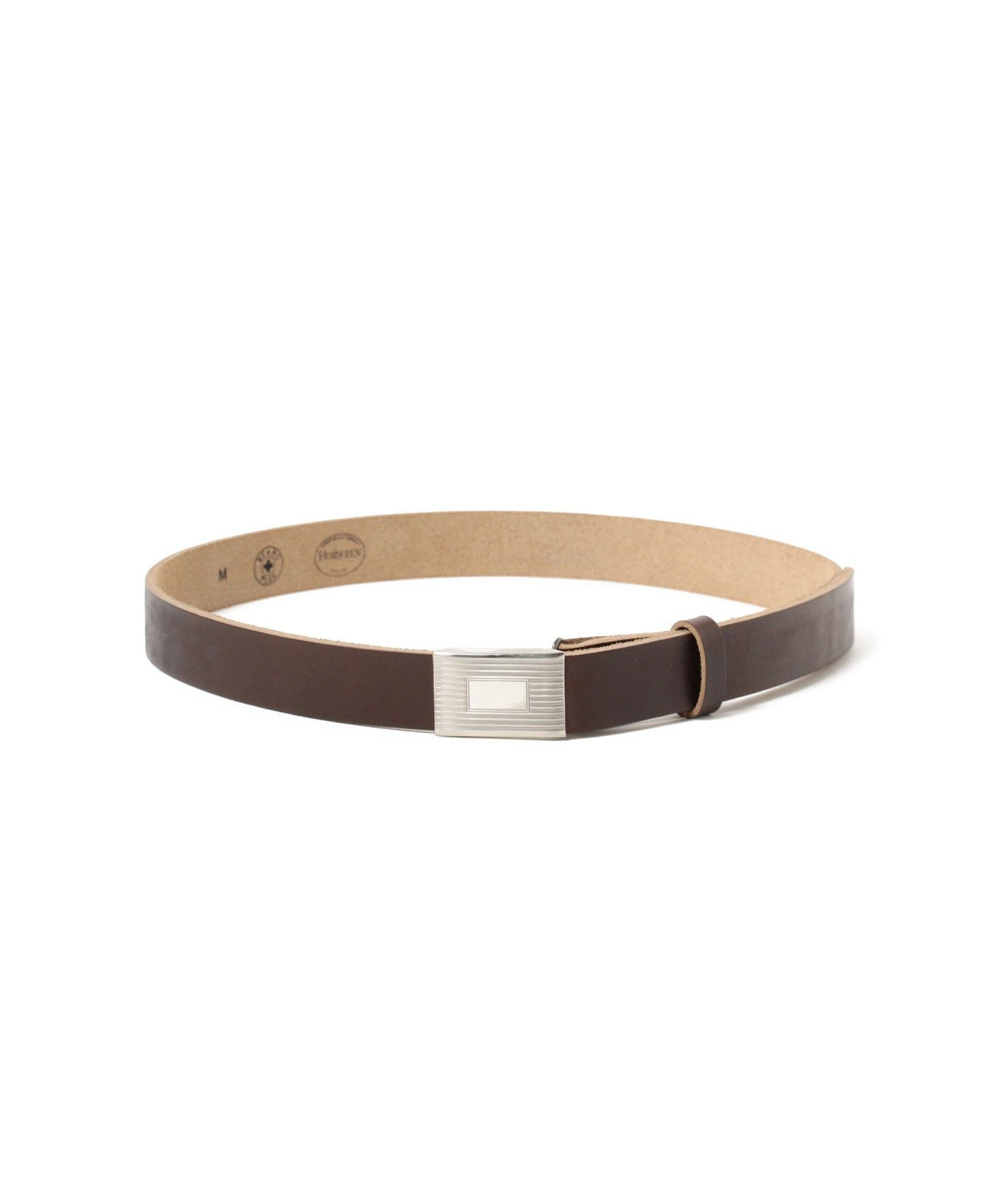 BEAMS PLUS Plate Belt Horween Leather ビームス メン ファッション雑貨 ベルト ブラウン ブラック【送料無料】