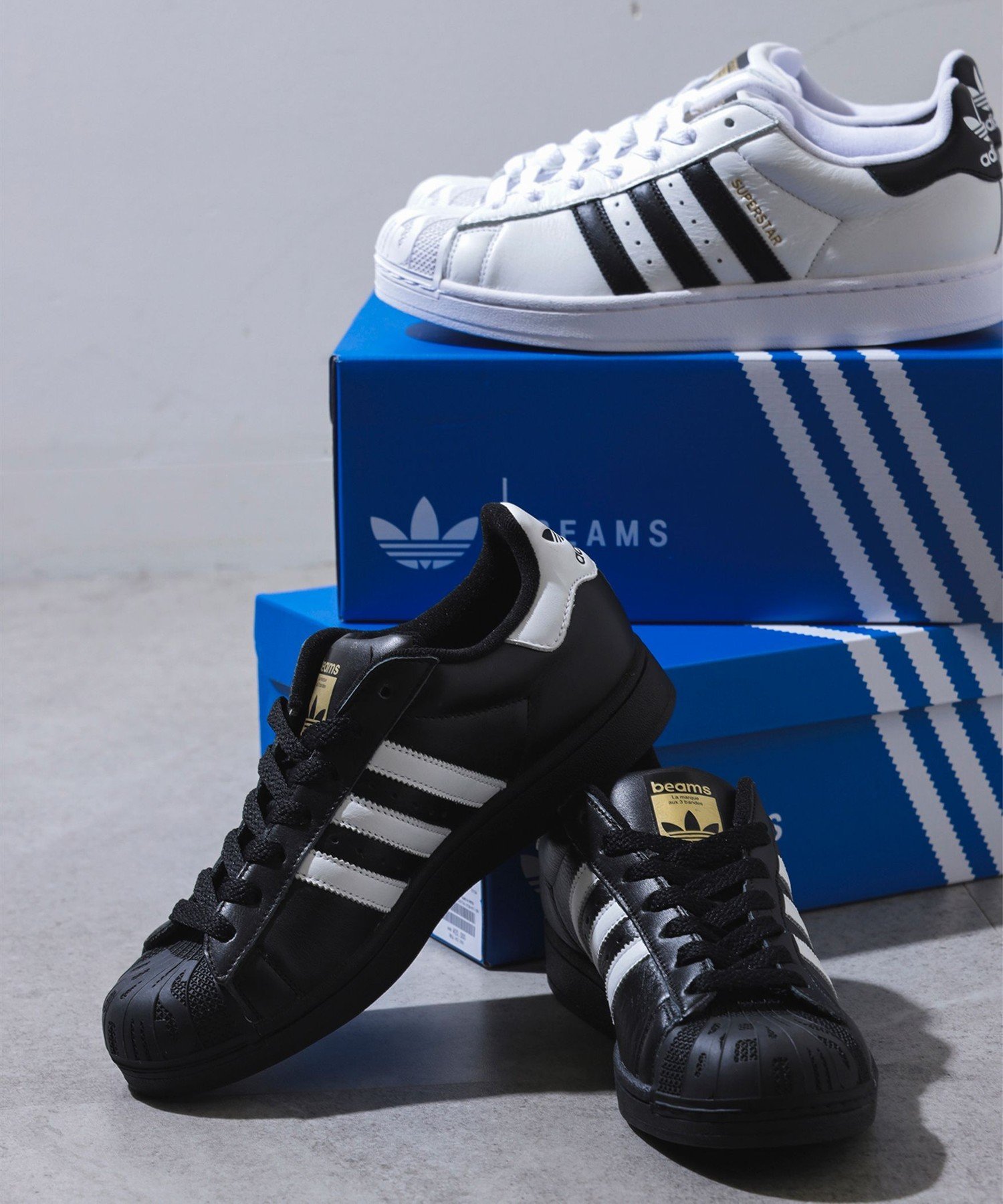BEAMS 【別注】adidas / SUPERSTAR II BLACK ビームス メン シューズ・靴 スニーカー ブラック【送料無料】