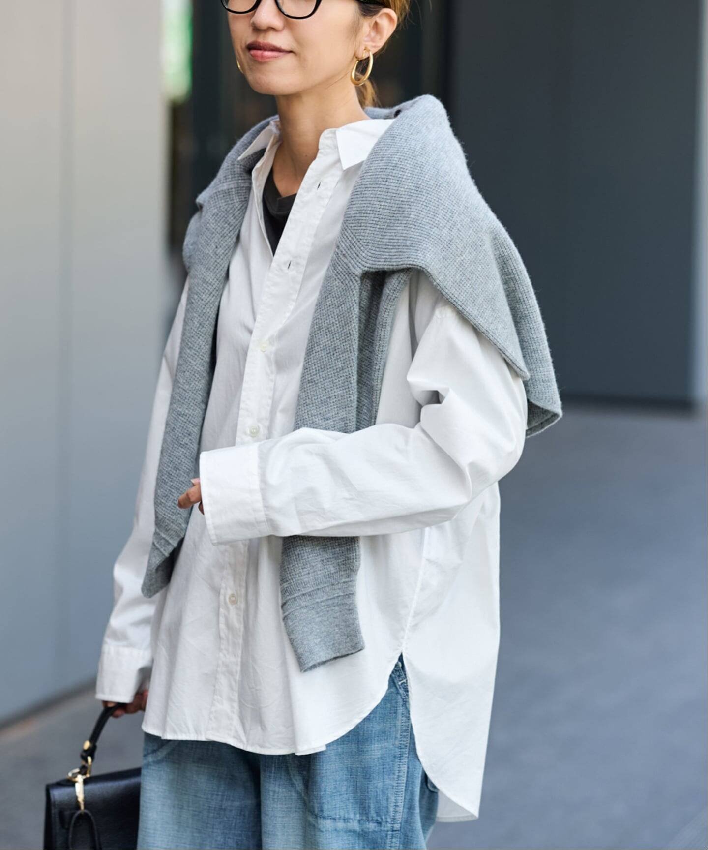 FRAMeWORK LONG-シャツ フレームワーク トップス シャツ・ブラウス ホワイト ブルー ネイビー【送料無料】のサムネイル