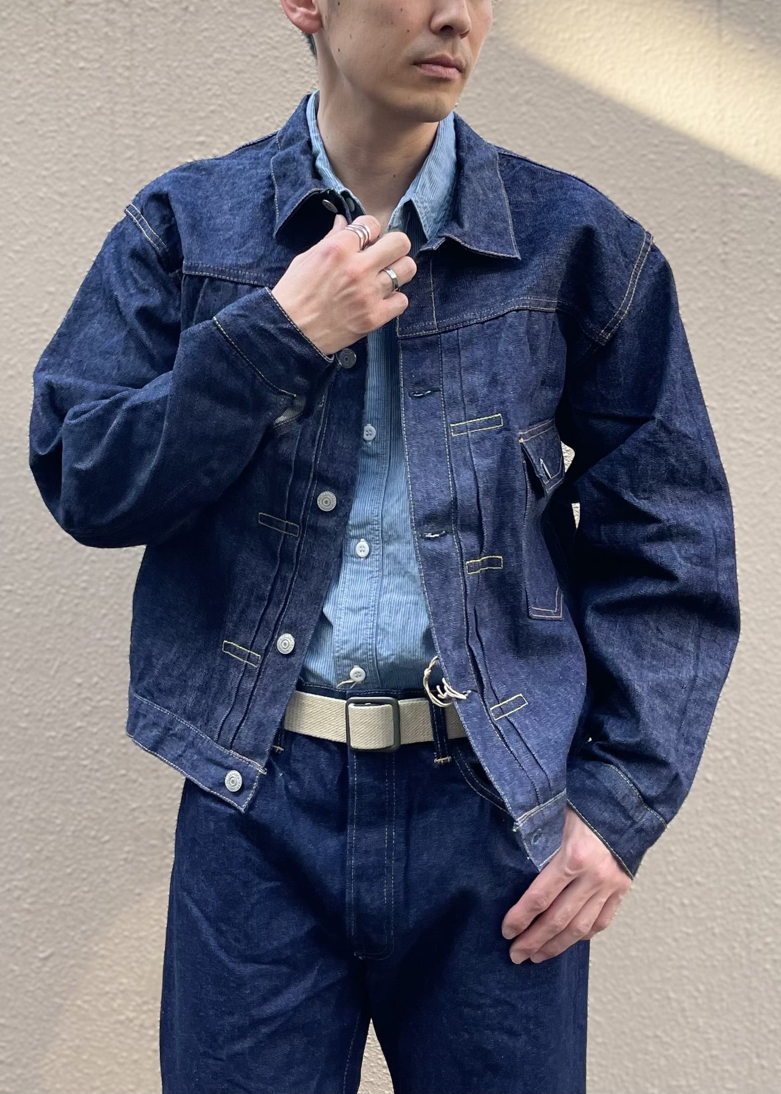 orSlow orSlow/(M)オアスロウ TYPE1 40's PLEATED FRONT ステップス ジャケット・アウター デニムジャケット ネイビー【送料無料】