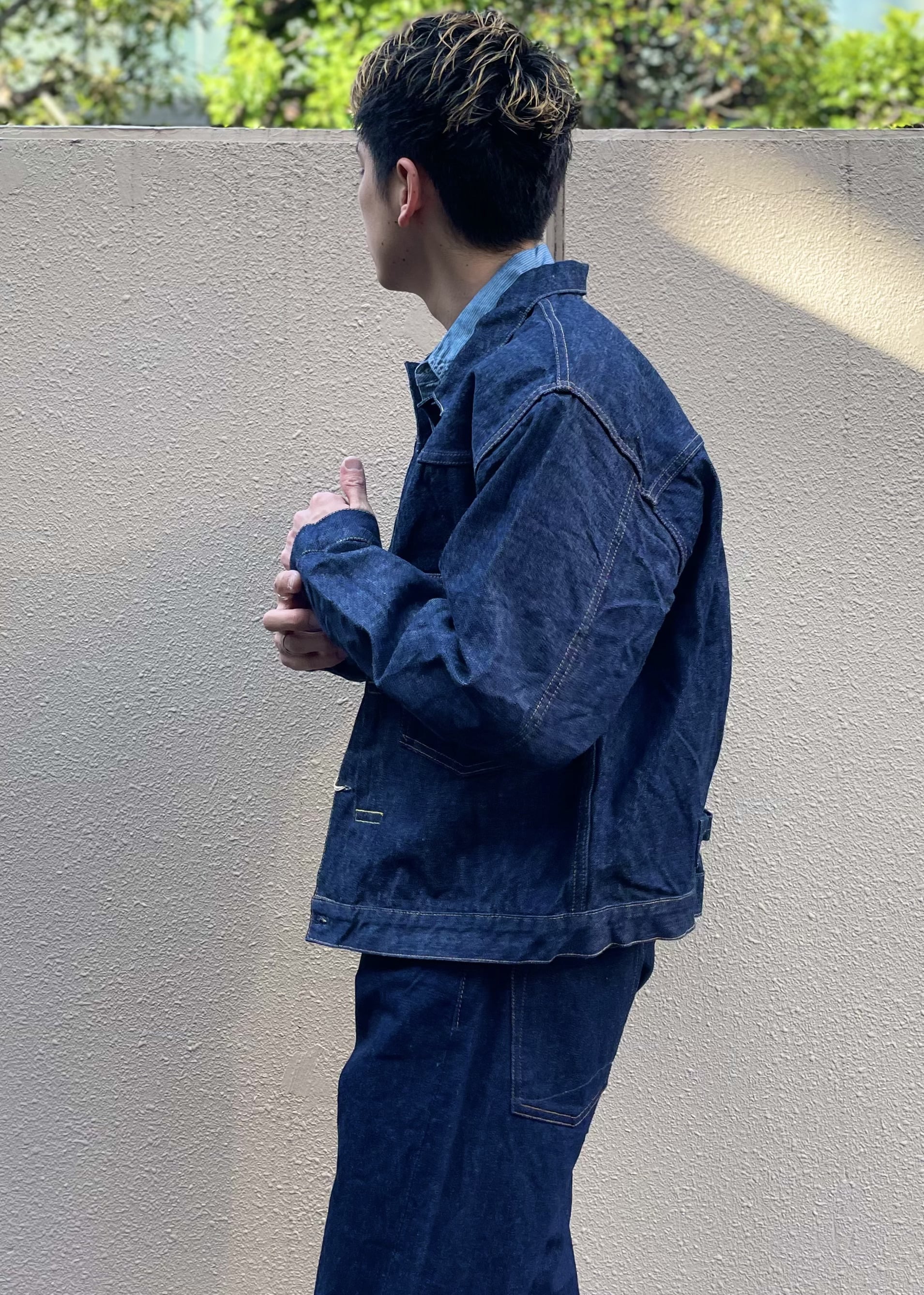 orSlow orSlow/(M)オアスロウ TYPE1 40's PLEATED FRONT ステップス ジャケット・アウター デニムジャケット ネイビー【送料無料】