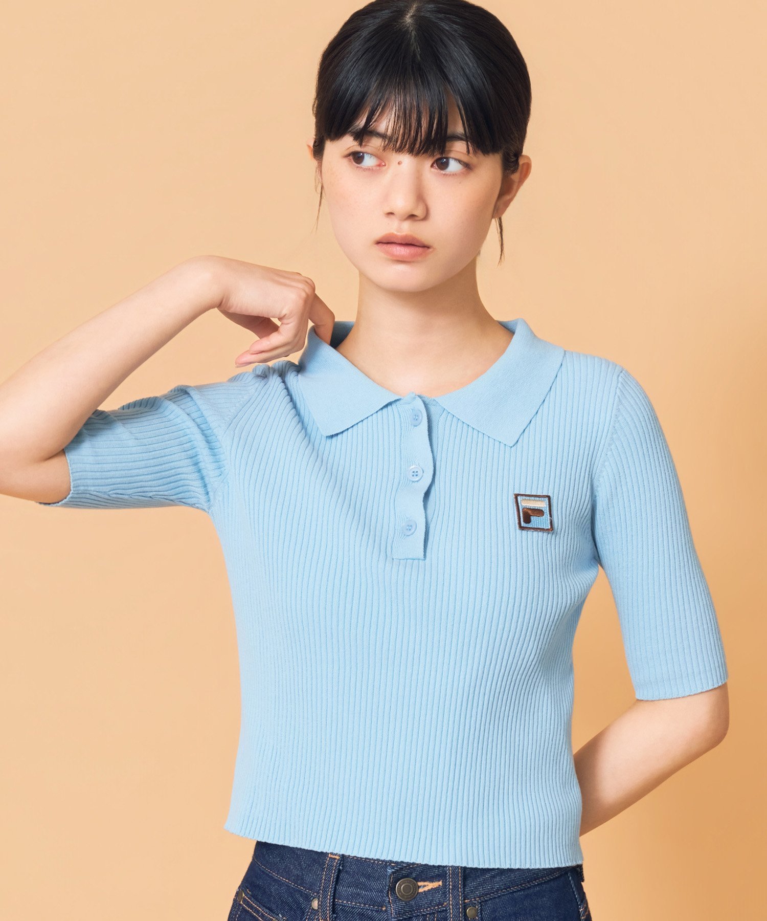 Casselini(キャセリーニ)FILAニットポロ キャセリーニ トップス カットソー・Tシャツ ブラック ブルー レッド ホワイト