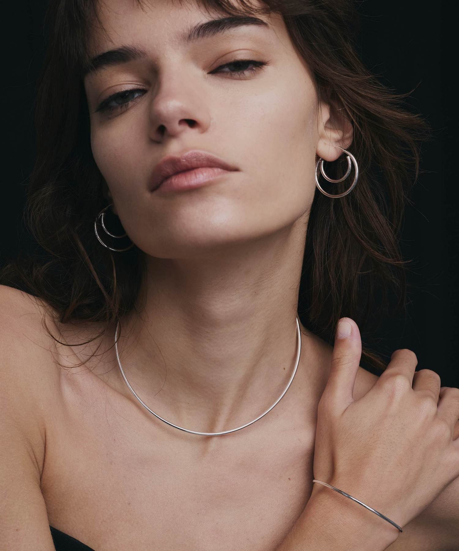 Nothing And Others Thin HOOP Choker ナッシングアンドアザーズ アクセサリー・腕時計 チョーカー シルバー【送料無料】