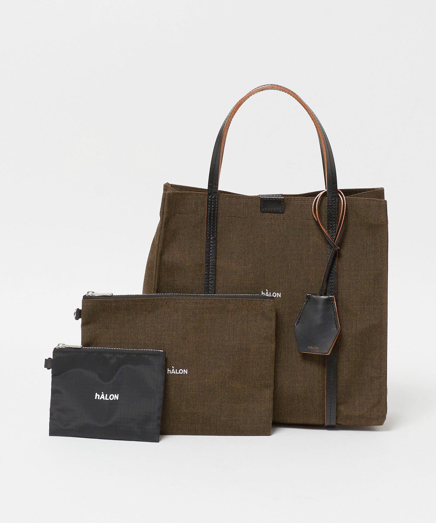 ＜hALON＞Sunbrella サンブレラ ミニトートバッグ ユナイテッドアローズ バッグ トートバッグ ブラウン ブラック