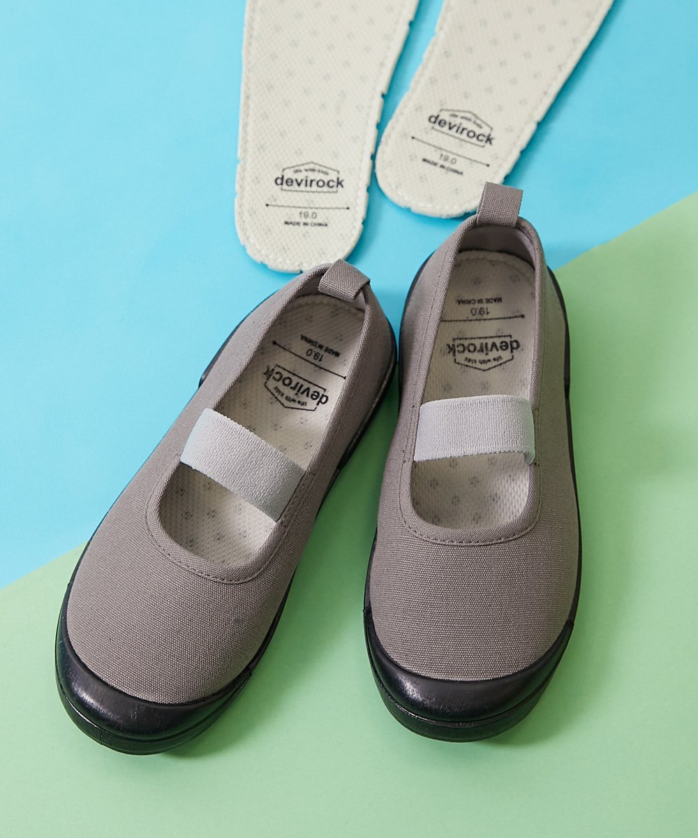 devirock 【汚れが目立ちにくいカラーもえらべる】ゆったりフィット 上履き(上靴) 26AW デビロック シューズ・靴 スリッポン ブラック