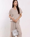 【SALE/21%OFF】maison de LATIR プリーツデザインが大人っぽいサマーニットセットアップ 大人カジュアル メゾンドラティール スーツ・フォ...