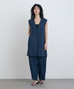 HOUSE OF LOTUS バイオリネンストレッチサイドタックパンツ ハウス オブ ロータス パンツ その他のパンツ ネイビー カーキグリーン【送料無料】