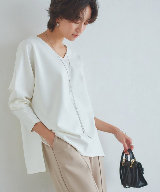 RASW [RASW]2wayハイストレッチ多機能ドルマントップス ピエロ トップス カットソー・Tシャツ ホワイト ブラック