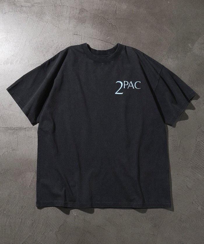 【EXCLUSIVE】2pac S/S Tee/トゥパック バックプリントTシャツ フリークスストア トップス カットソー・Tシャツ ブラック