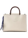【SALE/10%OFF】SHOO・LA・RUE 【2WAY】ウッドハンドル3層ショルダー シューラルー バッグ トートバッグ ホワイト ブラック カーキ ブラウン