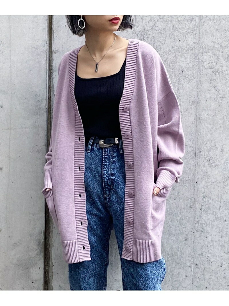 PAGEBOY ボクシーニットカーデ ページボーイ ニット カーディガン ピンク【送料無料】