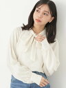 【SALE／10%OFF】earth music&ecology 2WAYボウタイブラウス アースミュージック&エコロジー トップス シャツ・ブラウス ホワイト ブル..