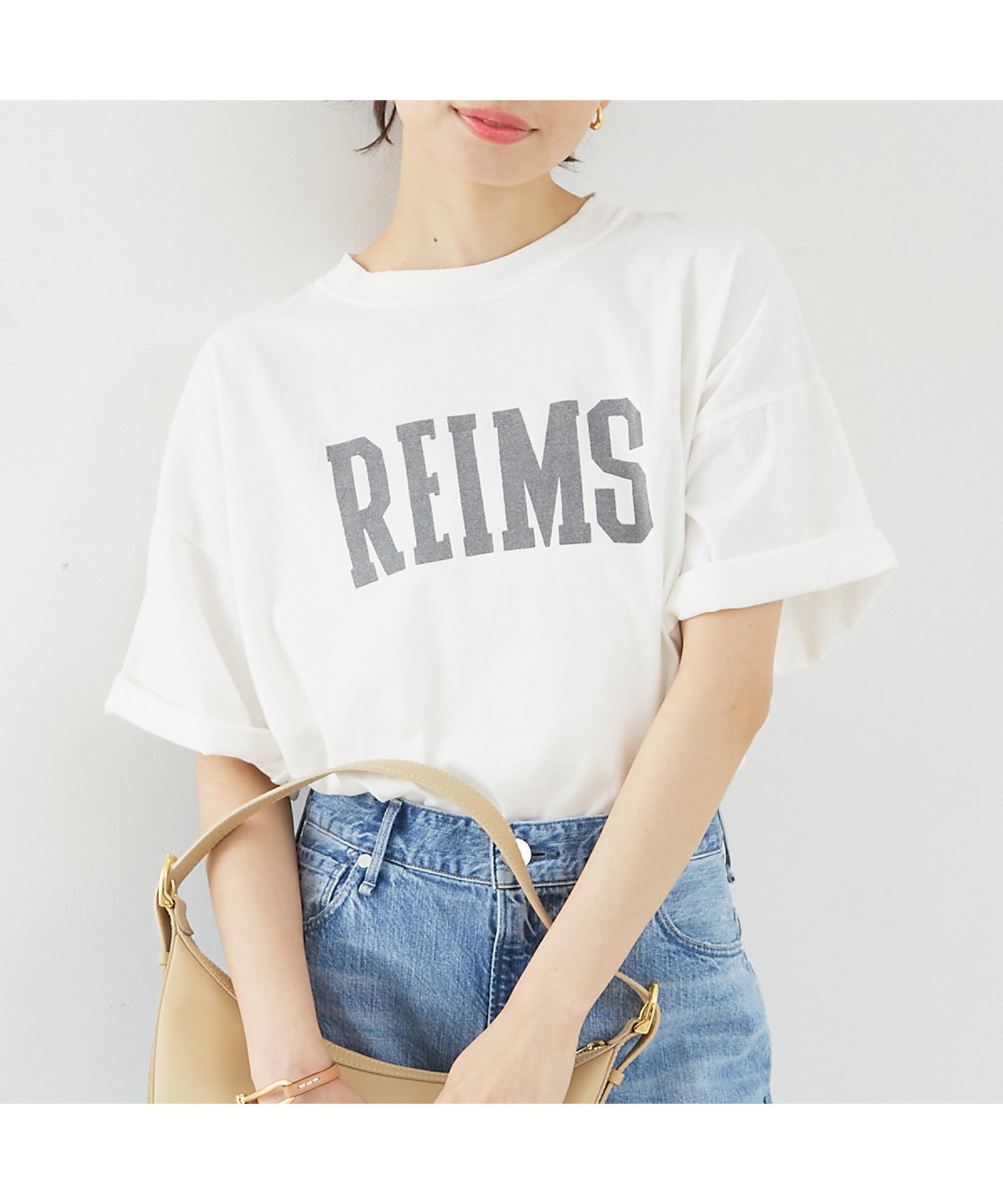 Rouge vif la cle 【REMI RELIEF/レミレリーフ】別注 REIMS Tシャツ【予約】 ルージュ ヴィフ ラクレ トップス カットソー Tシャツ ホワイト ブラック【送料無料】