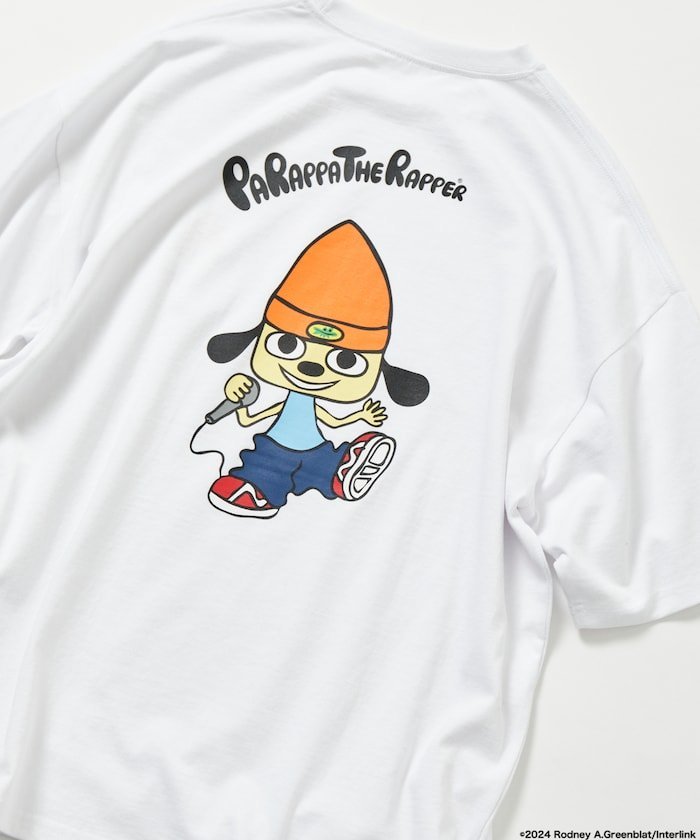 FREAK 039 S STORE PaRappa the Rapper パラッパラッパー 別注 リラックスフィット バックプリント クルーネックTシャツ 【限定展開】 フリークスストア トップス カットソー Tシャツ ホワイト ブラウン グレー ブラック【送料無料】