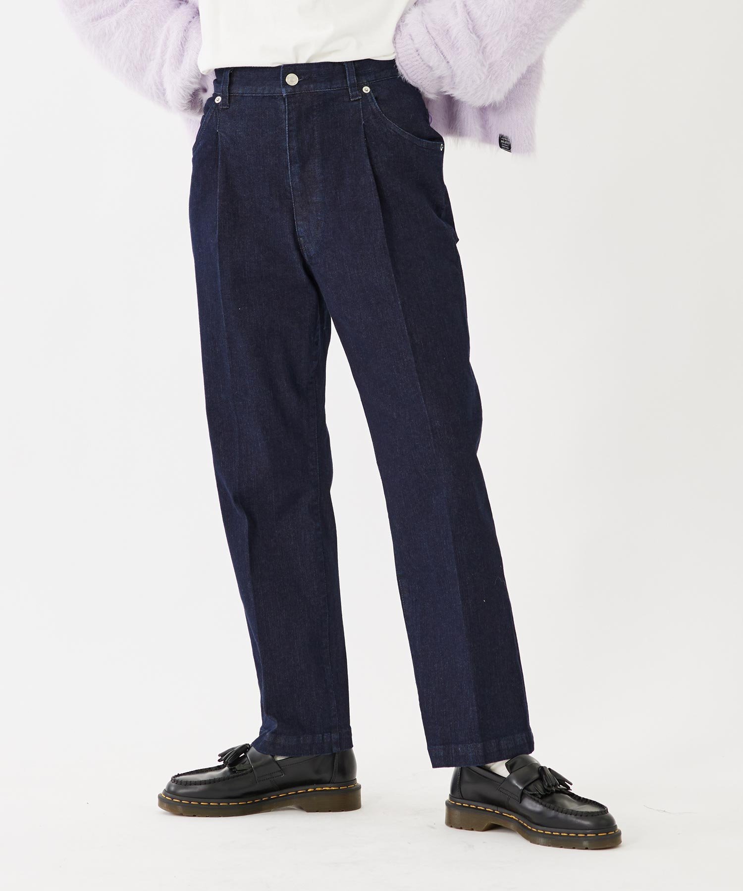【SALE/50%OFF】MILKFED. TUCK DENIM PANTS ミルクフェド パンツ ジーンズ・デニムパンツ ネイビー ブラック【送料無料】
