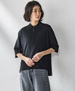 la.f... 【大きいサイズ】襟付きニット≪手洗い可能≫ ラ・エフ トップス ニット ブラック ホワイト【送料無料】
