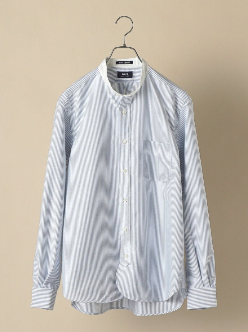 Ike Behar Oxford Band Collar Shirt 111-13-5614