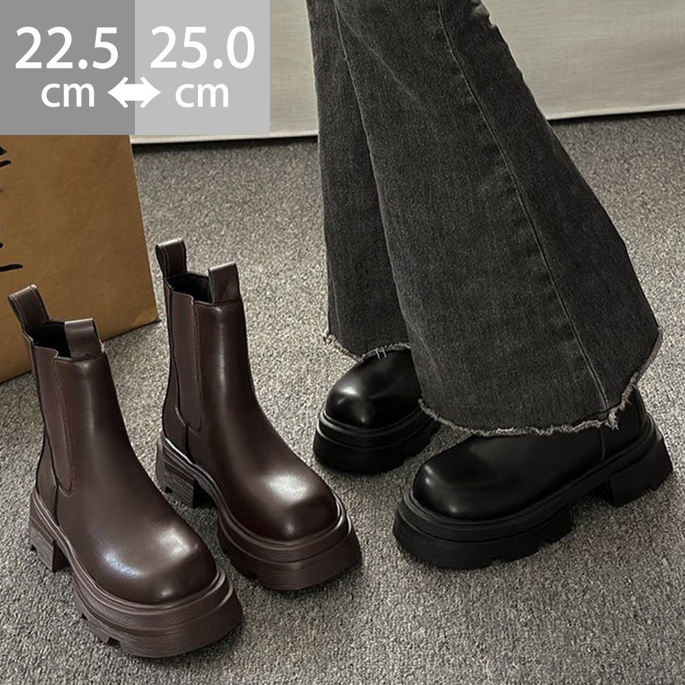 【SALE／60%OFF】miniministore サイドゴアブーツ ショートブーツ 厚底 ミニミニス...