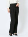 m.f.editorial クリアエフェクト 黒無地 ストレートパンツ(セットアップ可能) 【25SS】 レディース スーツ スラックス パンツ ビジネス カジ...