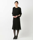 自由区 FORMAL 【洗える】セオアルファバラシャ ウォッシャブル ワンピース ジユウク ワンピース・ドレス ドレス ブラック【送料無料】