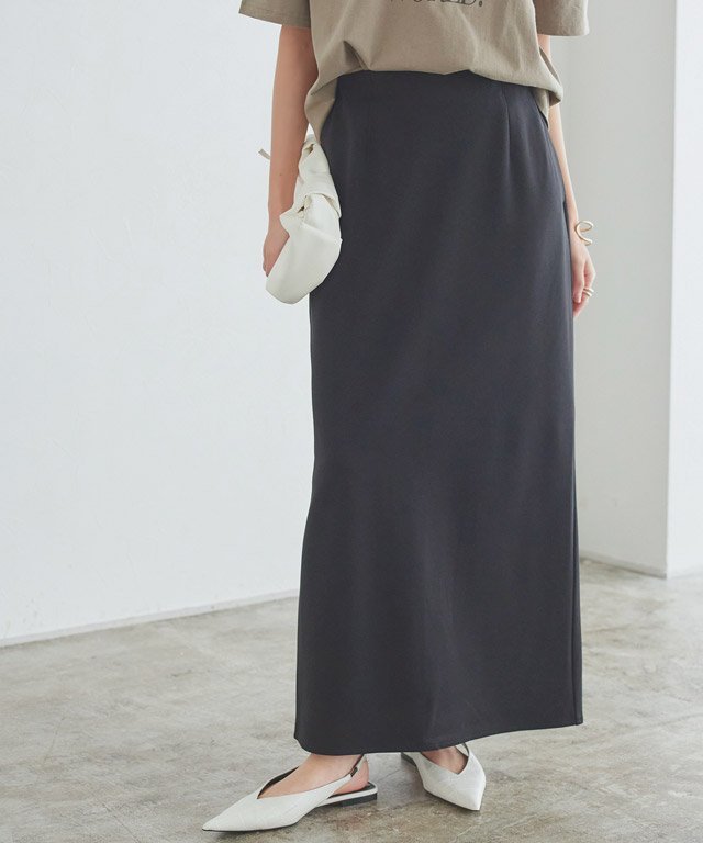 【SALE／20%OFF】RASW [RASW]ハイストレッチ多機能Iラインスカート ピエロ スカート ロング・マキシスカート ベージュ ブラック【送料無料】