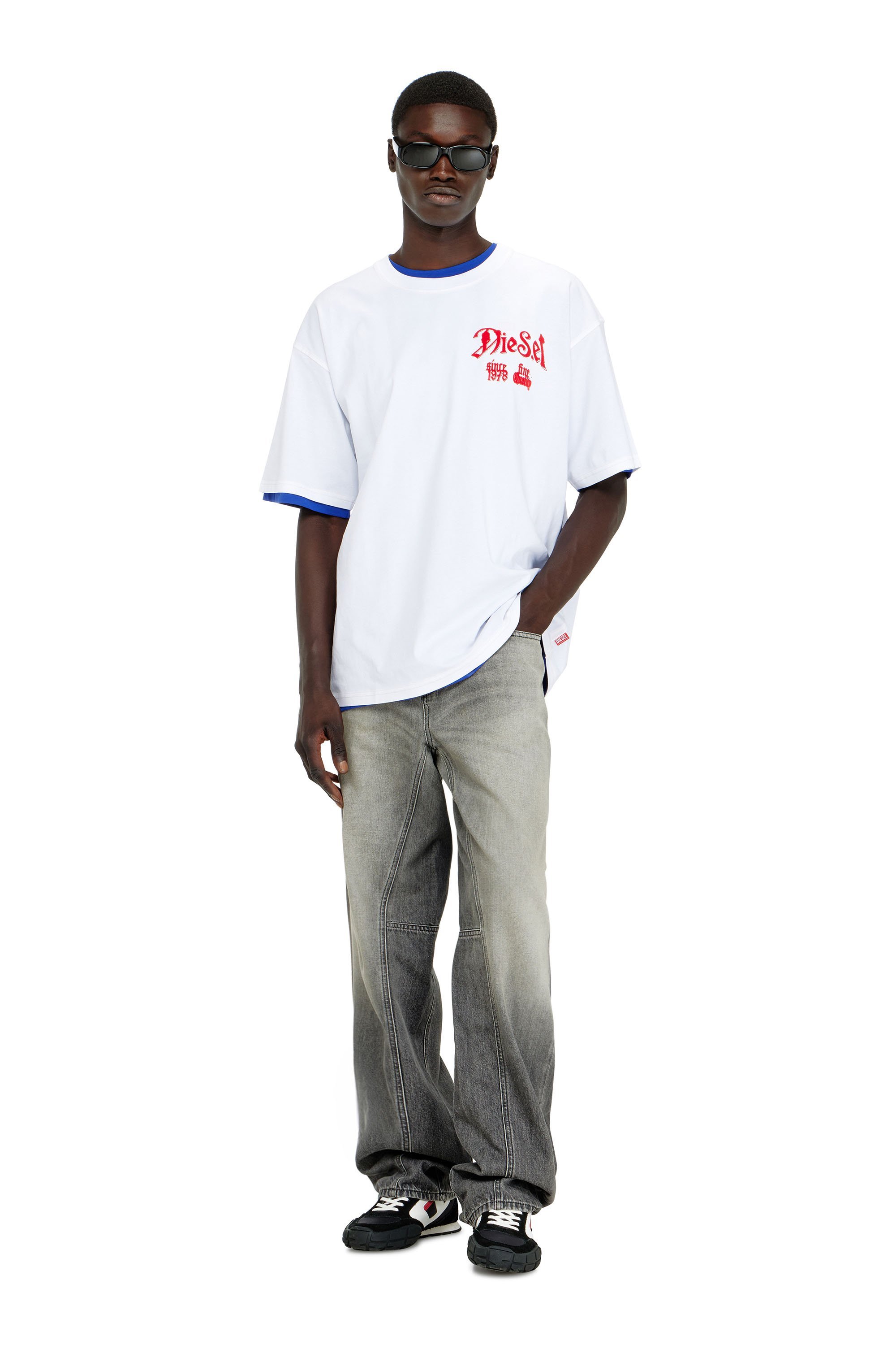 メンズ Tシャツ T-BOXT-AA2 ディーゼル トップス カットソー・Tシャツ ホワイト ブラック