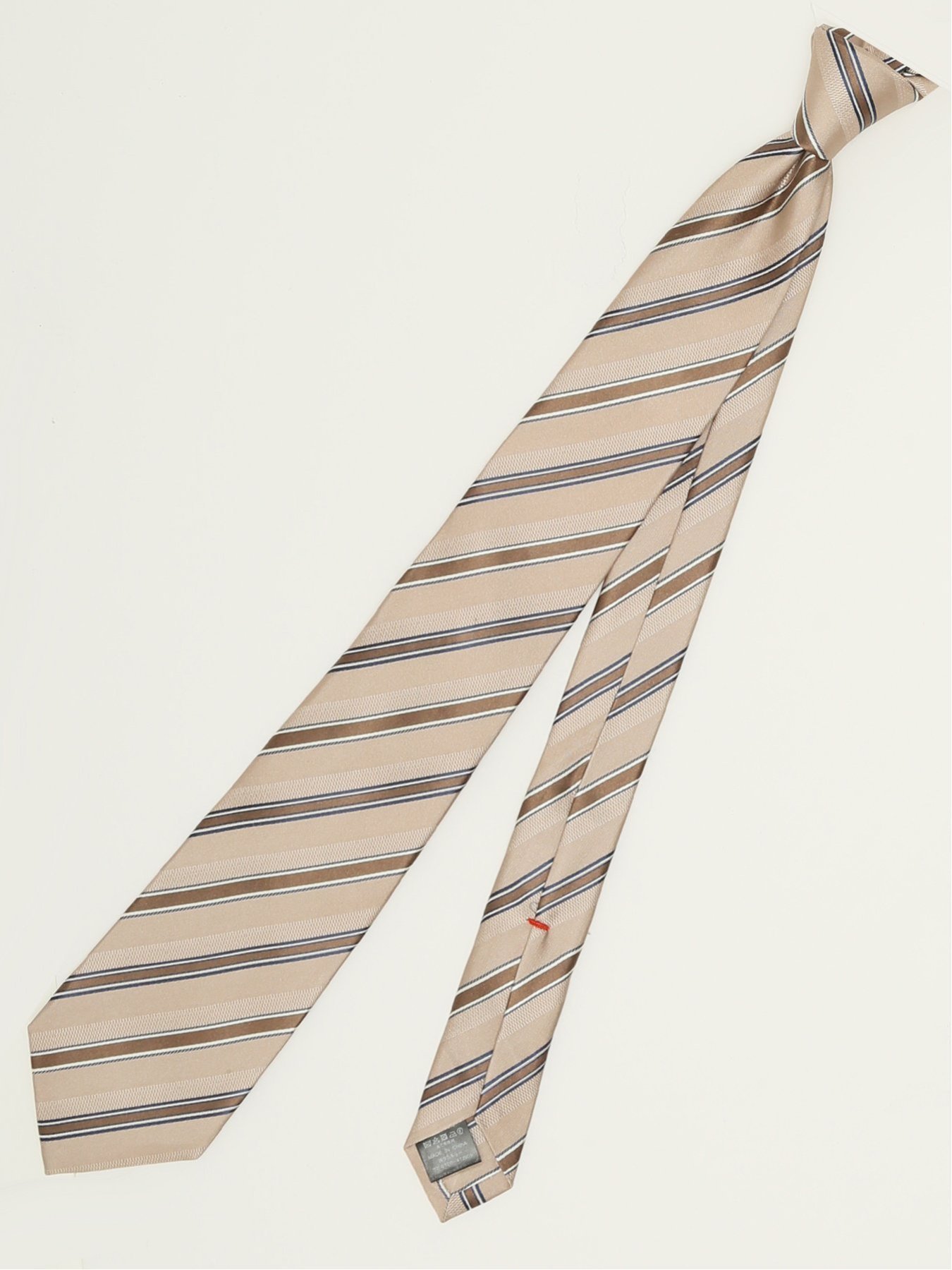 m.f.editorial セッテピエゲ シルクストライプ柄 レギュラータイ 8cm幅 タカキュー スーツ・フォーマル ネクタイ・蝶ネクタイ ブルー ベージュ【送料無料】