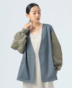BEAMS HEART WOMEN MA-1 ドッキング ジャケット ビームス ハート ジャケット・アウター テーラードジャケット・ブレザー グレー【送料無料】