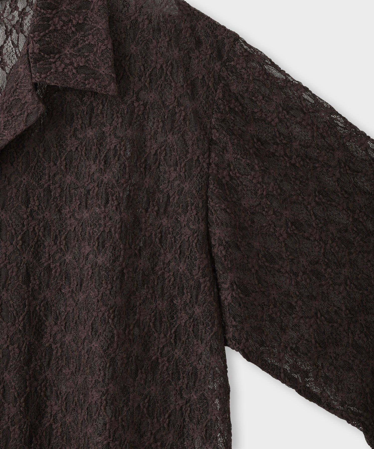 REALM 【一部店舗限定】【REALM(レルム)】LACE SHIRT｜レースブラウス ロペ トップス シャツ・ブラウス ホワイト
