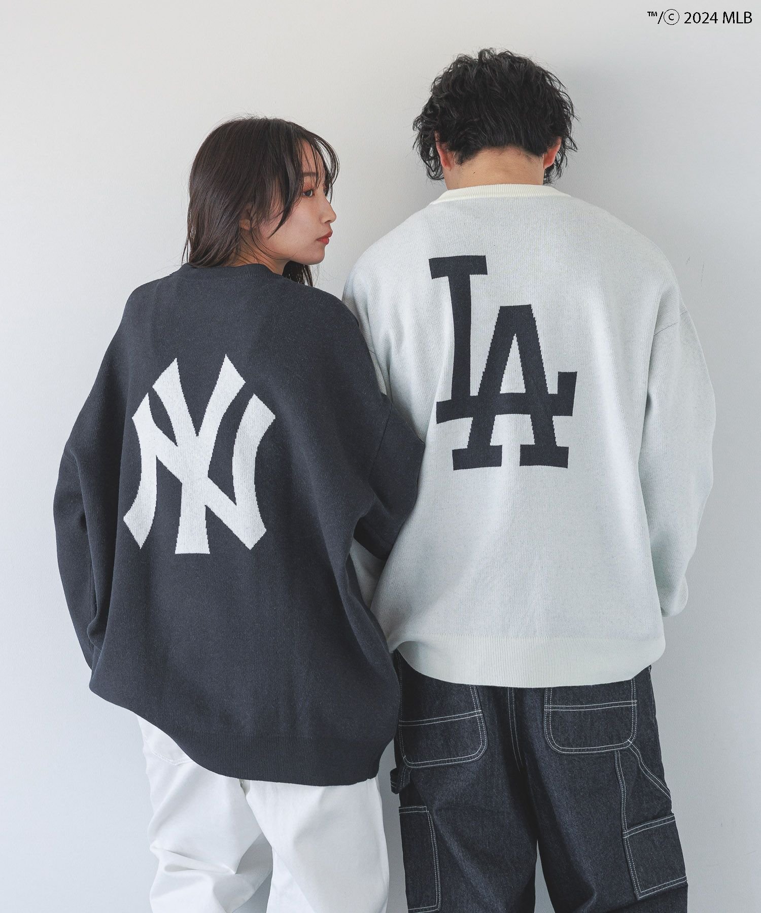 LOWRYS FARM 【UNISEX】MLBニットクルー ローリーズファーム トップス ニット【送料無料】のサムネイル