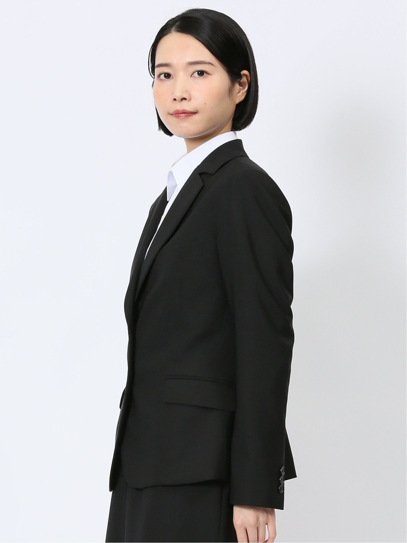 【SALE／20%OFF】m.f.editorial クリアエフェクト 黒無地 2ボタンジャケット(セットアップ可能) タカキュー ジャケット・アウター テーラードジャケット・ブレザー ブラック【送料無料】