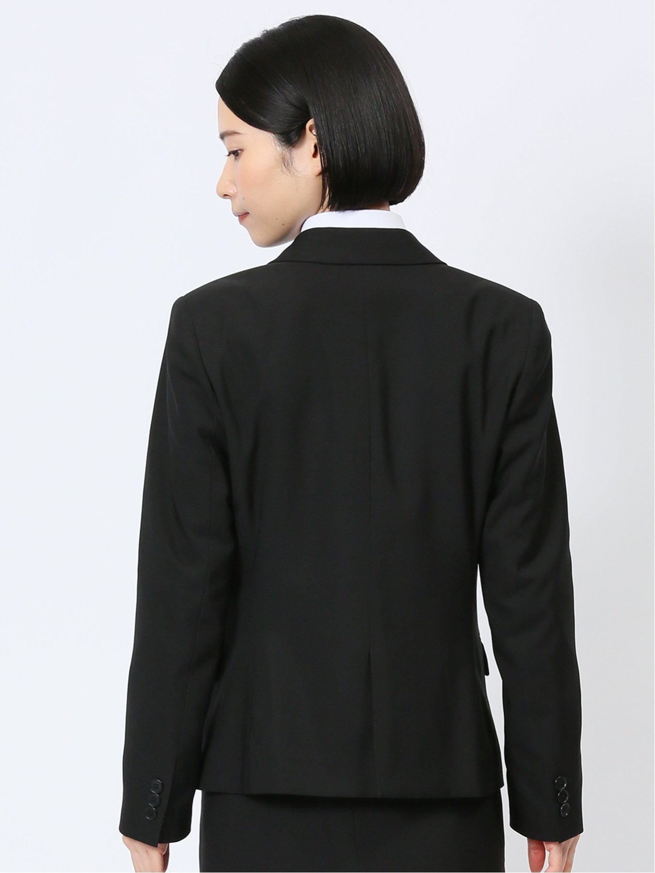 【SALE／20%OFF】m.f.editorial クリアエフェクト 黒無地 2ボタンジャケット(セットアップ可能) タカキュー ジャケット・アウター テーラードジャケット・ブレザー ブラック【送料無料】