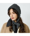 Rouge vif la cle 【RUBEN/ルーベン】RUS-8356/ケーブルボンネット/CABLE BON ルージュ・ヴィフ ラクレ 帽子 ハット グレー ベージュ ホワイト ブラック