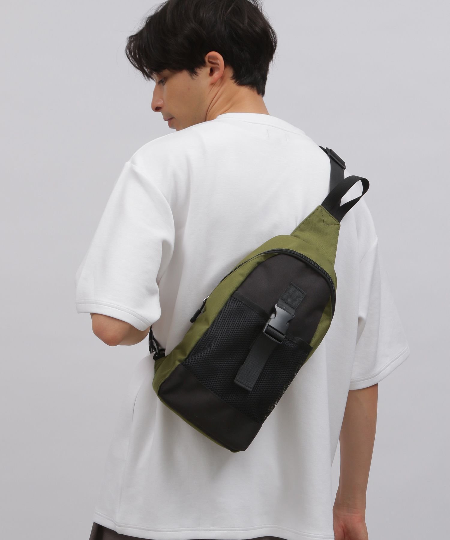 LAKOLE バックルBODYBAG ラコレ バッグ ボディバッグ・ウエストポーチ グレー ブラック カーキグリーン