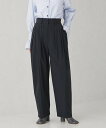【SALE/45%OFF】EMMEL REFINES <EMMEL REFINES>EM カーブ テーパード タックパンツ ユナイテッドアローズ グリーンレーベ...