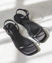 【SALE/50%OFF】A part by サテンナローフラットサンダル アパートバイ シューズ・靴 サンダル ブラック【送料無料】