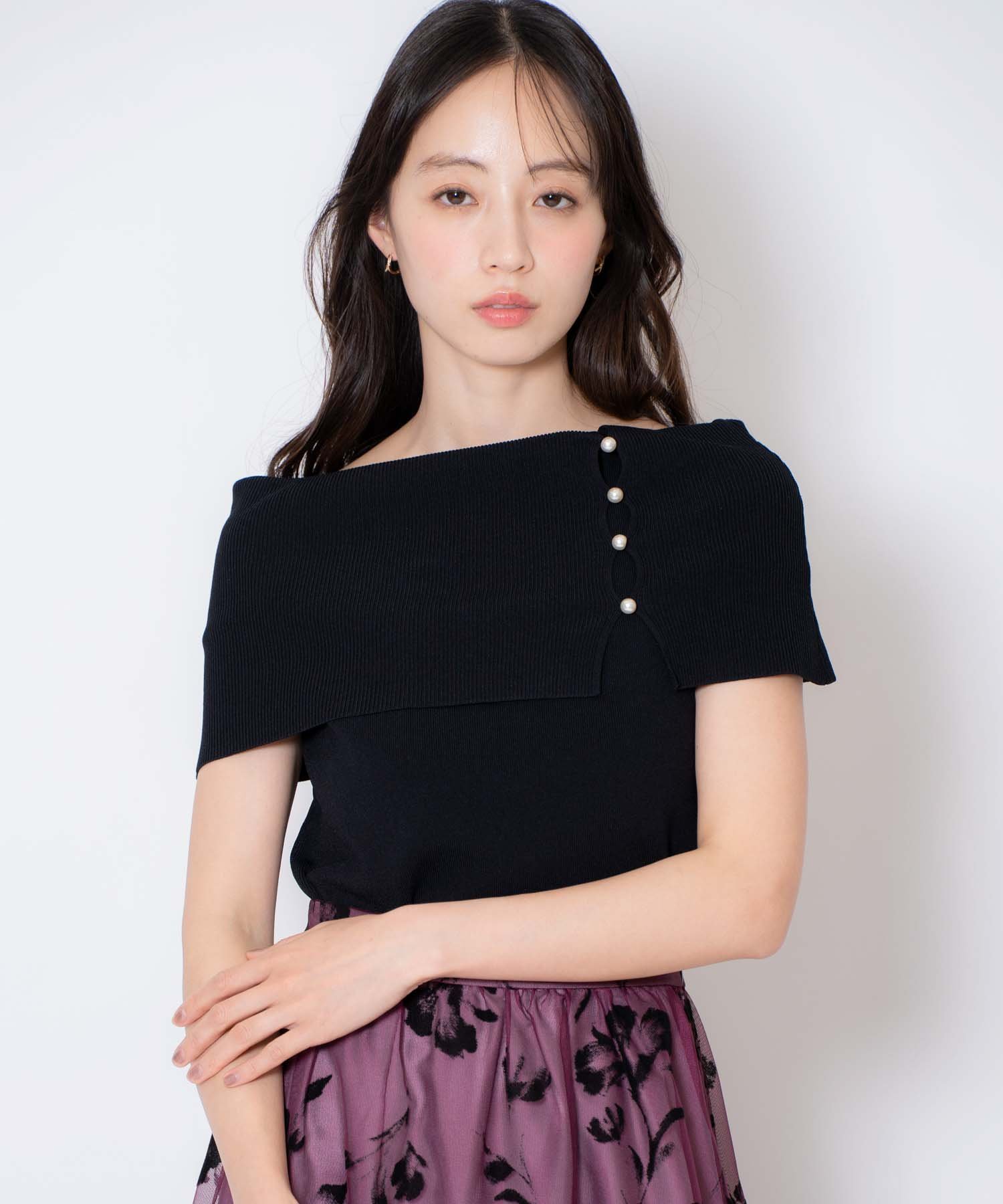 【SALE／80%OFF】Noela 2WAYオフショルニット ノエラ トップス ニット ブルー ブラック