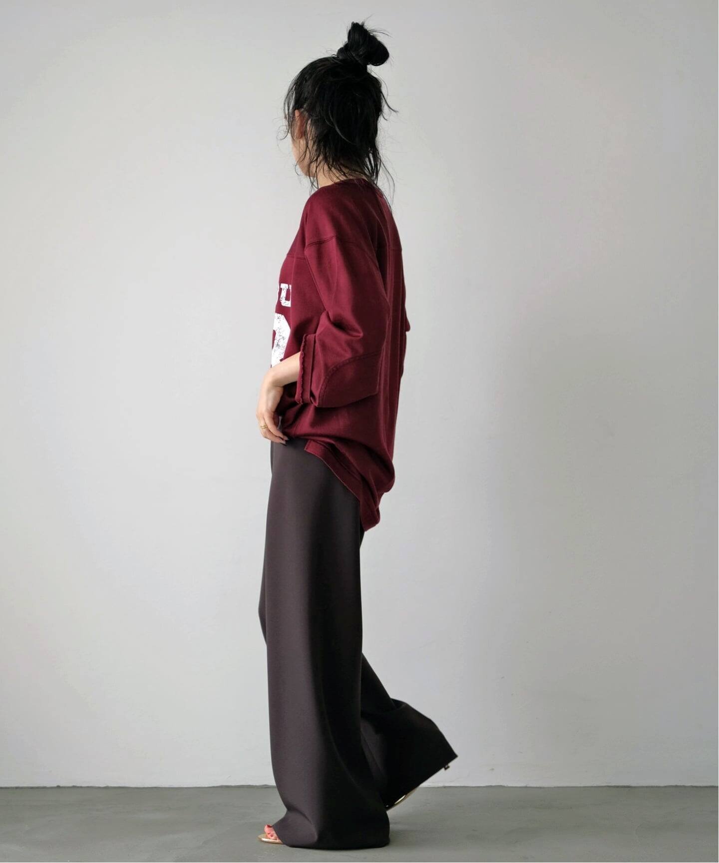 AP STUDIO エラスティックパンツ(ブラウン) エーピーストゥディオ パンツ スラックス・ドレスパンツ ブラウン【送料無料】