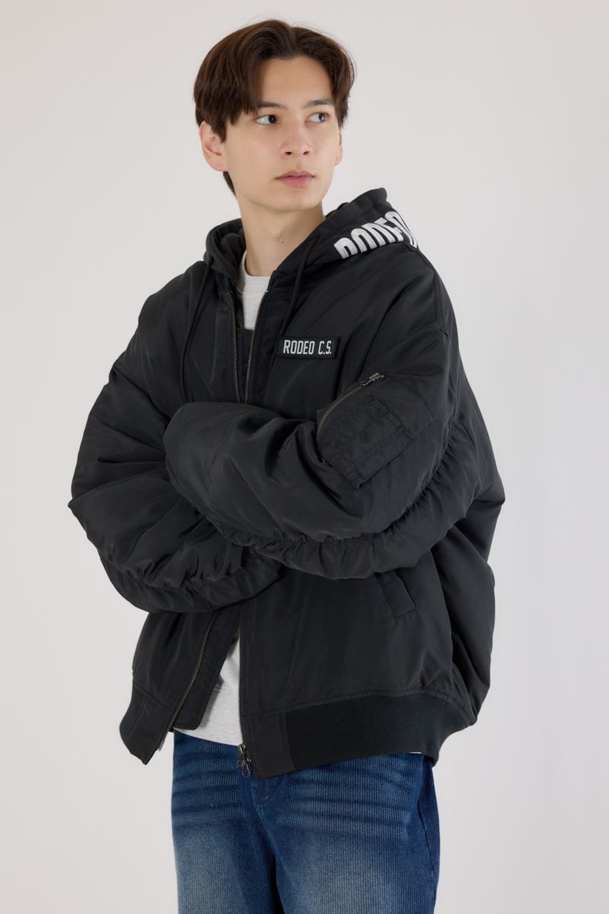 RODEO CROWNS WIDE BOWL フーディーMA-1 ロデオクラウンズワイドボウル ジャケット・アウター ブルゾン..