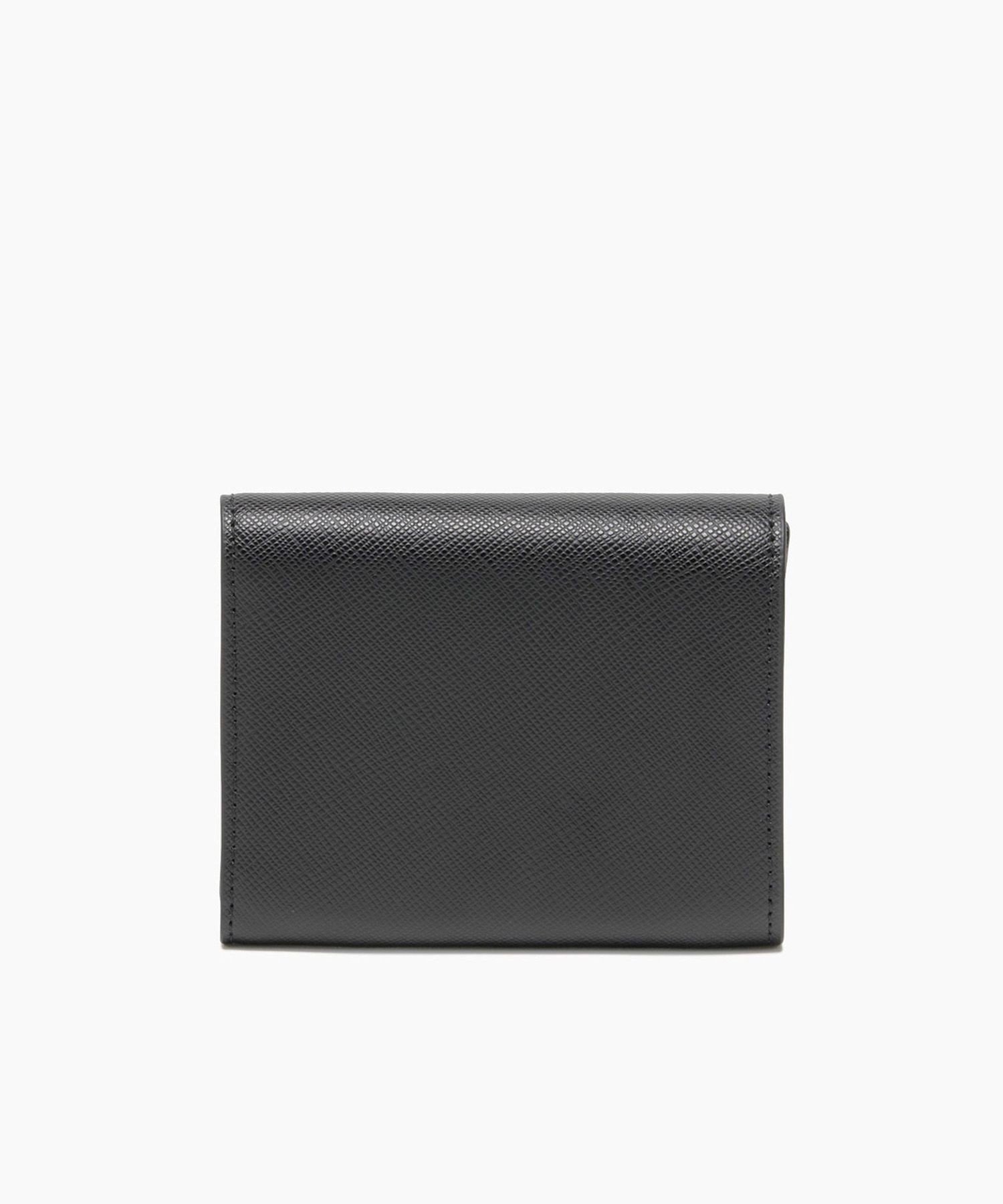 LACOSTE エンボスレザー3つ折りウォレット ラコステ 財布・ポーチ・ケース 財布 グレー ブラック【送料無料】