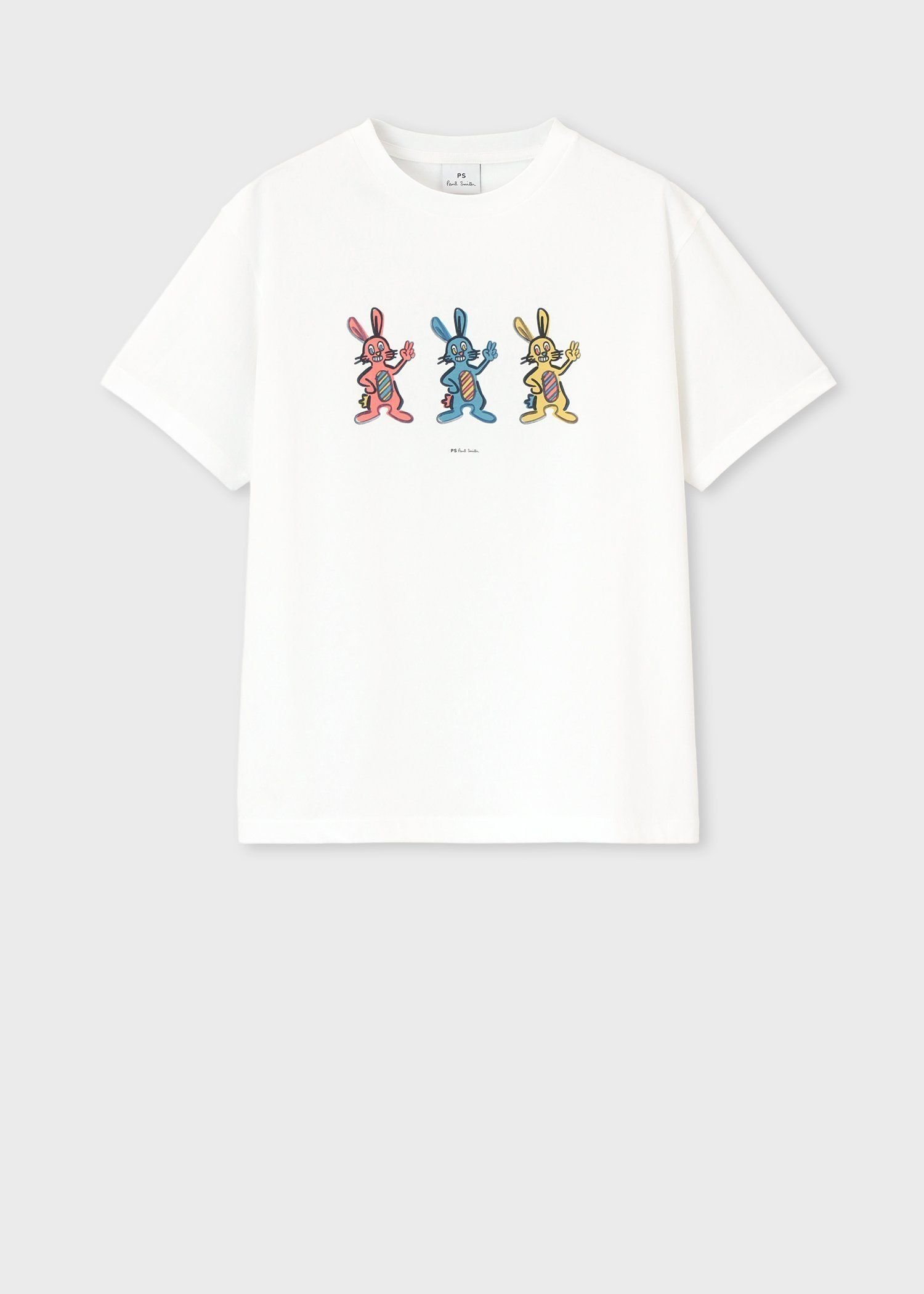 PS Paul Smith ウィメンズ ラビットトリオ 半袖Tシャツ ポール・スミス トップス カットソー・Tシャツ ホワイト ブルー【送料無料】