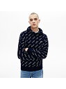 【SALE/50%OFF】LACOSTE 『LACOSTEL!VE』ネーム総柄パーカ ラコステ カットソー パーカー ネイビー【送料無料】
