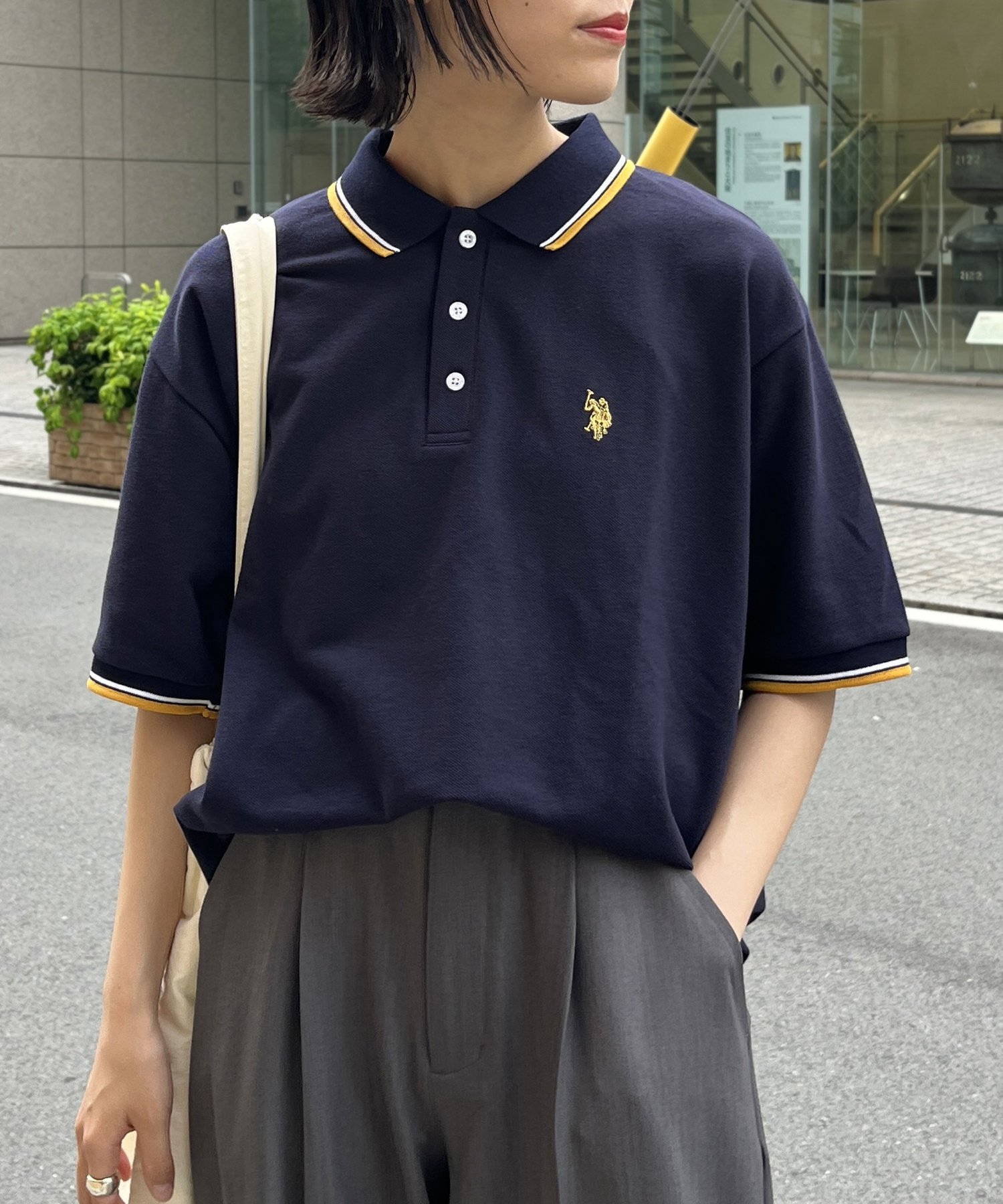 CPCM U.S. POLO ASSN.Ⱦµݥ ԡ ȥåץ ݥ ͥӡ ֥롼 å ֥å...