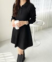 【SALE/25%OFF】GeeRA 【nelliy.】ペプラムニットミニワンピース ジーラ ワンピース・ドレス ワンピース グレー ブラック【送料無料】