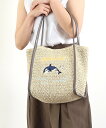【SALE/30%OFF】COOCO アニマル刺繍ペーパーバッグ プードゥードゥー バッグ かごバッグ グレー ベージュ ブラウン【送料無料】