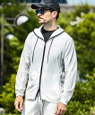 【SALE/30%OFF】1PIU1UGUALE3 RELAX 1PIU1UGUALE3 RELAX グラデーションランニングフーディー シフォン トップス パーカー・フーディー ホワイト ブラック【送料無料】