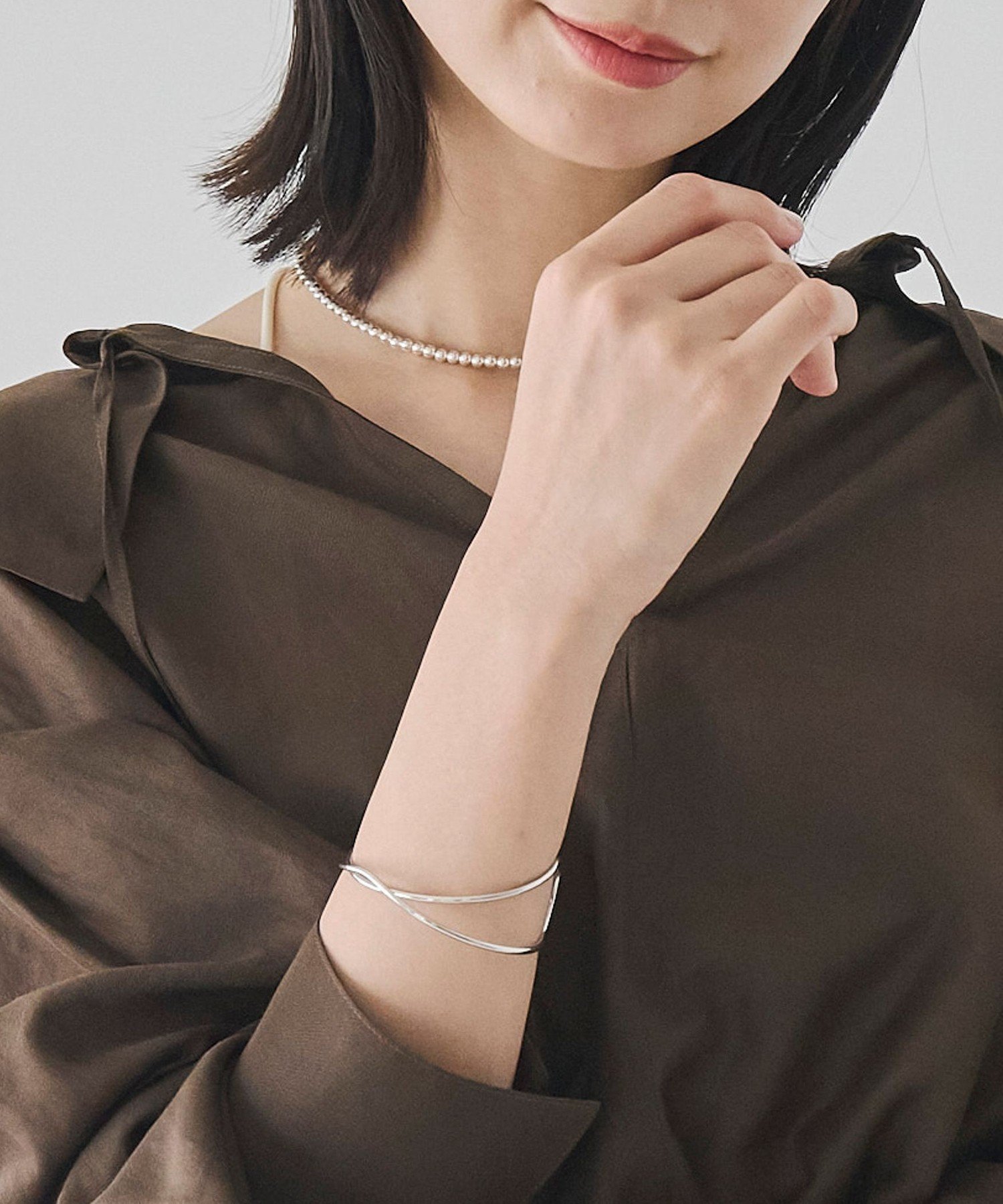 RONEL ウェーブツイストバングル コーエン アクセサリー・腕時計 ブレスレット・バングル シルバー