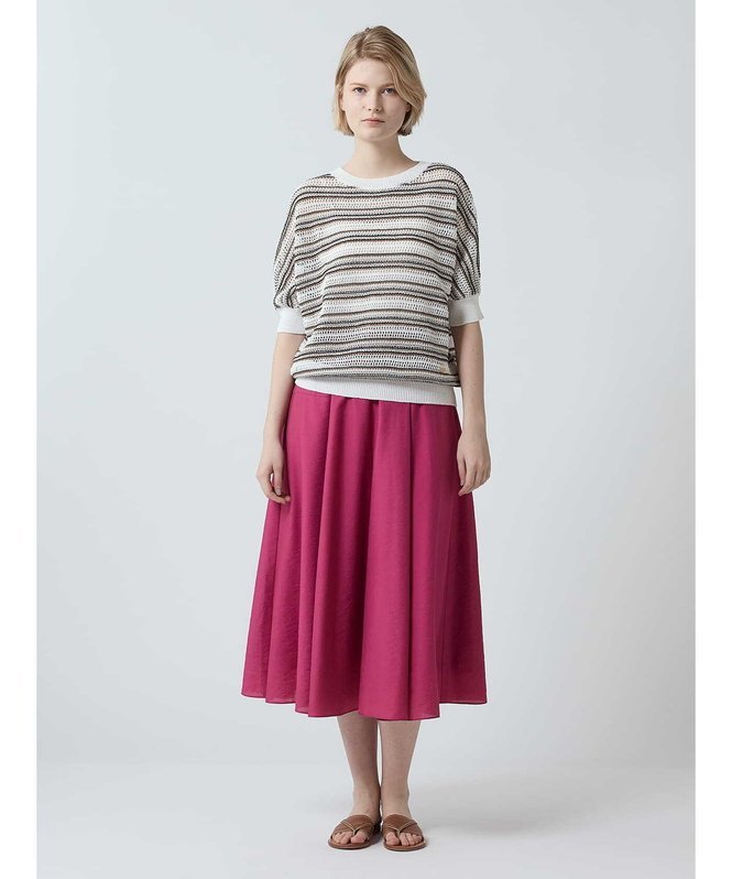 Aquascutum WOMEN メッシュニットプルオーバー アクアスキュータム トップス ニット ネイビー ホワイト【送料無料】