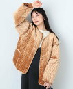 【SALE/50%OFF】BEAMS HEART WOMEN ベロア キルティングブルゾン ビームス アウトレット ジャケット・アウター ブルゾン・ジャンパー ブラウン ホワイト【送料無料】