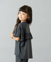 【SALE/30%OFF】and D.petitmain 【水陸両用】半袖フリルプルオーバー ナルミヤオンライン トップス カットソー・Tシャツ ブルー ピンク グレー